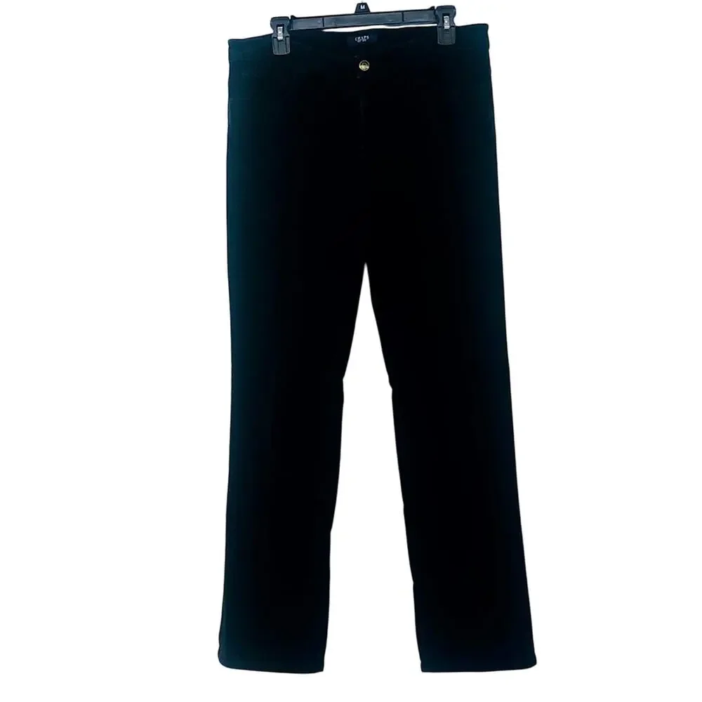 Chaps Traditional Black Corduroy Pants Classic Jeans Styling 5 Pocket Detail - Picture 1 of 16